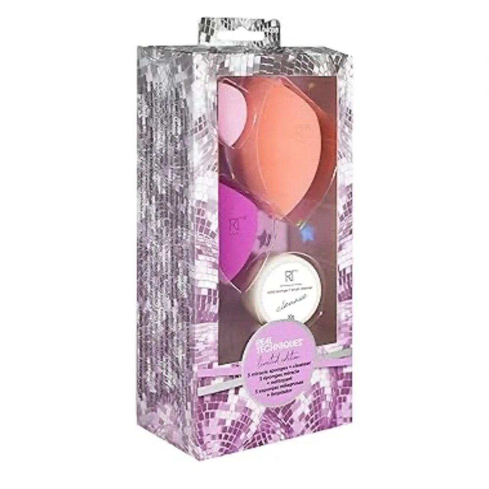 NIB Real Techniques Miracle Sponges + Cleanse 4 Piece Makeup Sponge Set